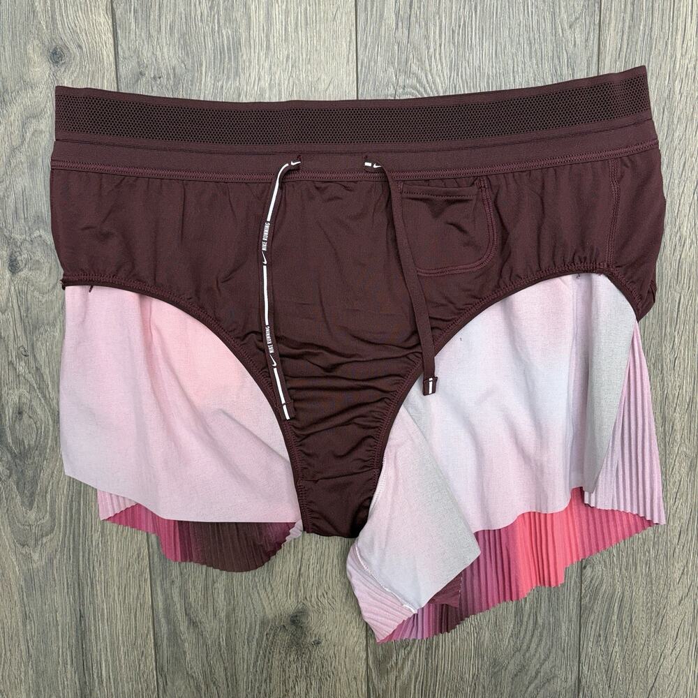 Nike Running Shorts Medium Womens Pink Faith Kipyegon 3" Aero Swift Mid Rise - Picture 15 of 16
